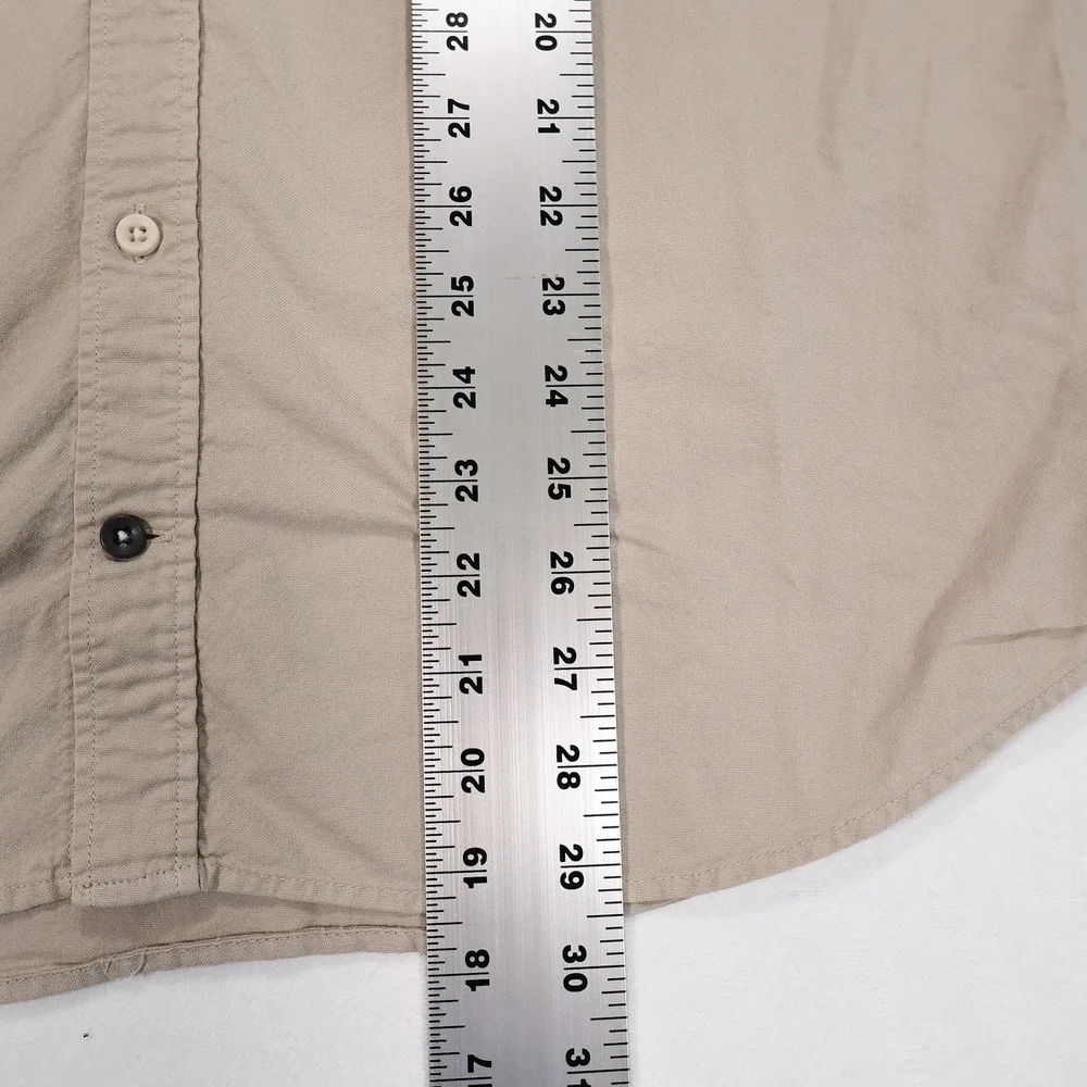 TAYLOR STITCH Men's 44 Tan Organic Cotton Jack Button Down Long Sleeve Shirt